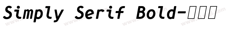 Simply Serif Bold字体转换